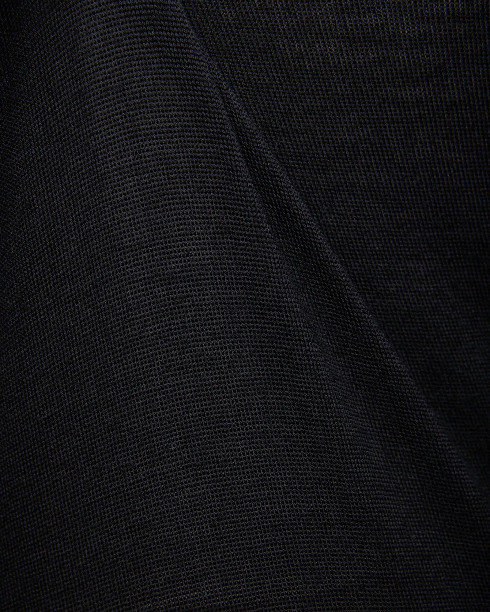 Black Lightweight Merino Polo
