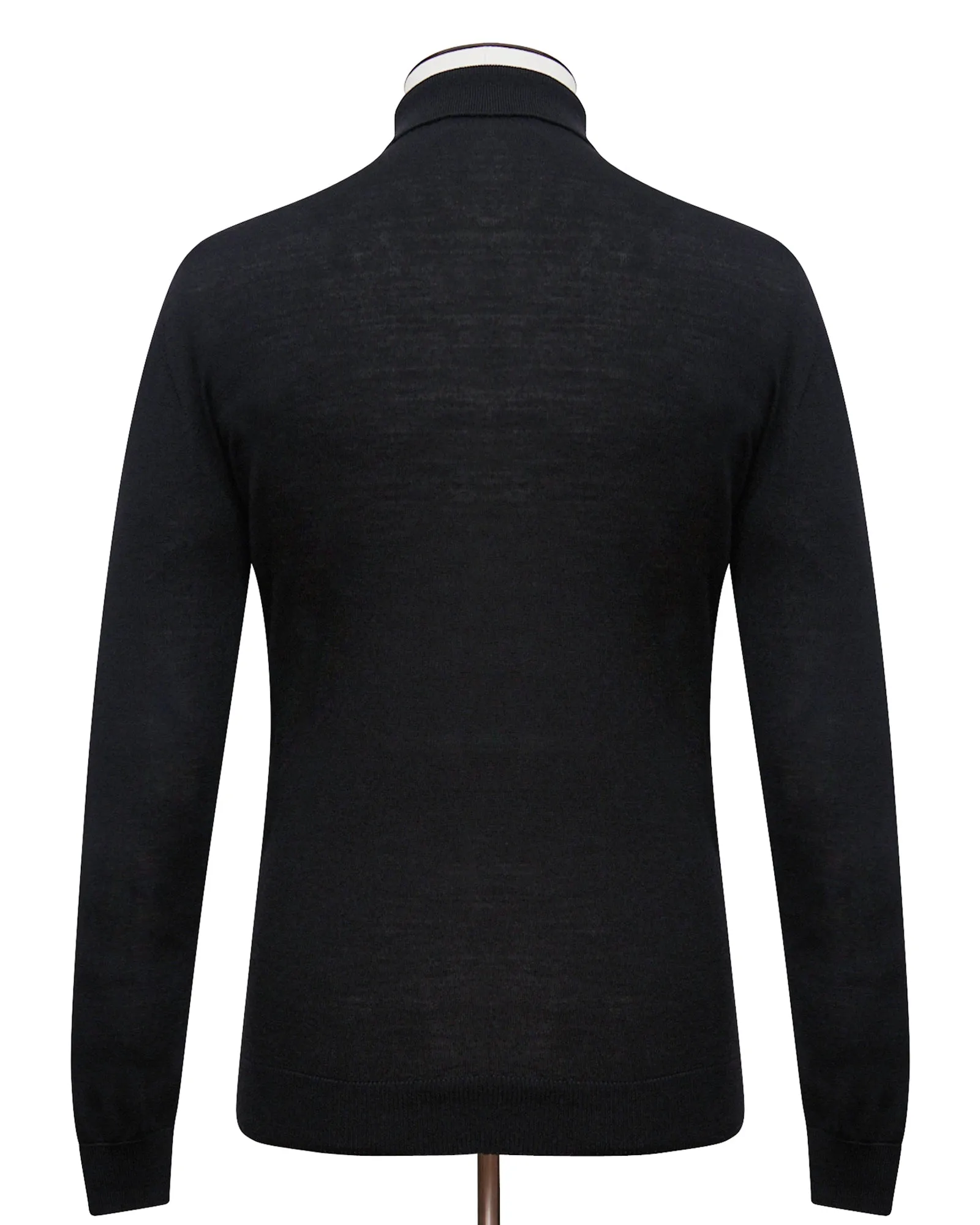 Black Lightweight Merino Polo