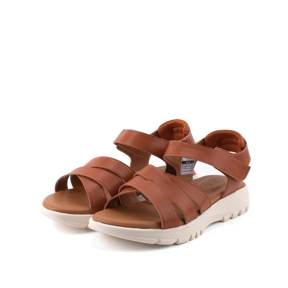 camel active Women Harley Slip-On Sandal - 782303-DZ01SV-3-BROWN
