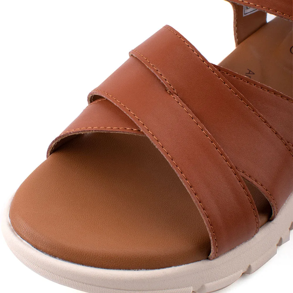 camel active Women Harley Slip-On Sandal - 782303-DZ01SV-3-BROWN