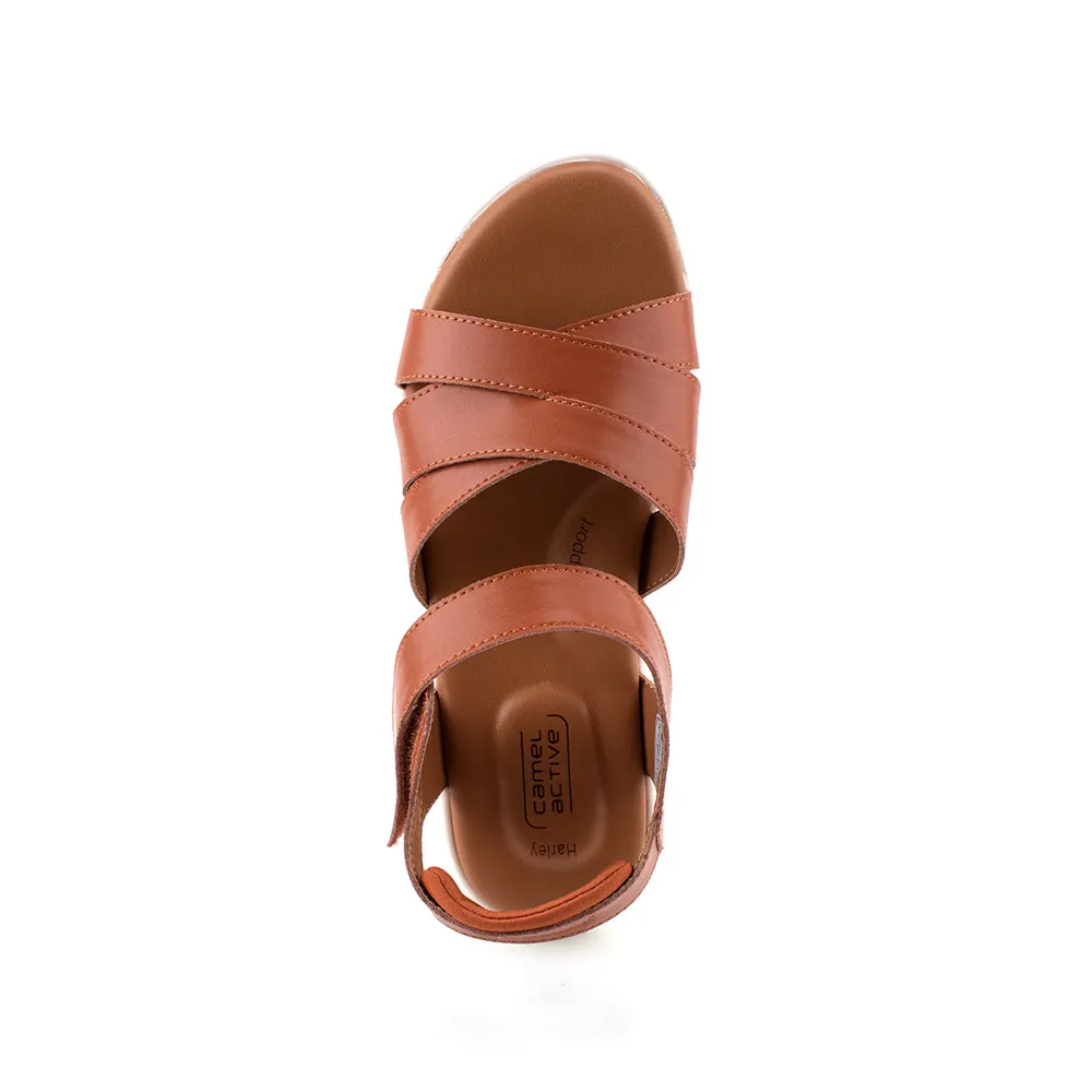 camel active Women Harley Slip-On Sandal - 782303-DZ01SV-3-BROWN