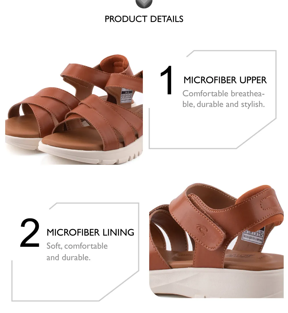 camel active Women Harley Slip-On Sandal - 782303-DZ01SV-3-BROWN
