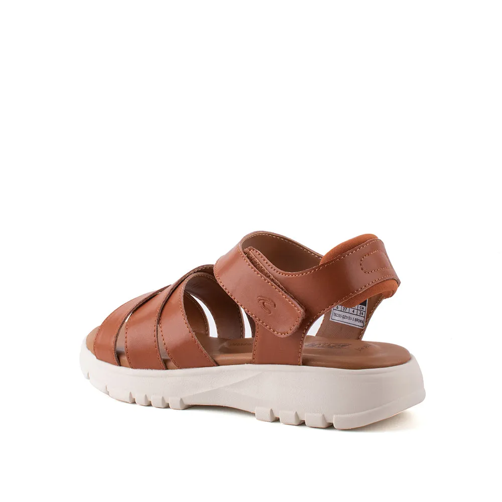 camel active Women Harley Slip-On Sandal - 782303-DZ01SV-3-BROWN