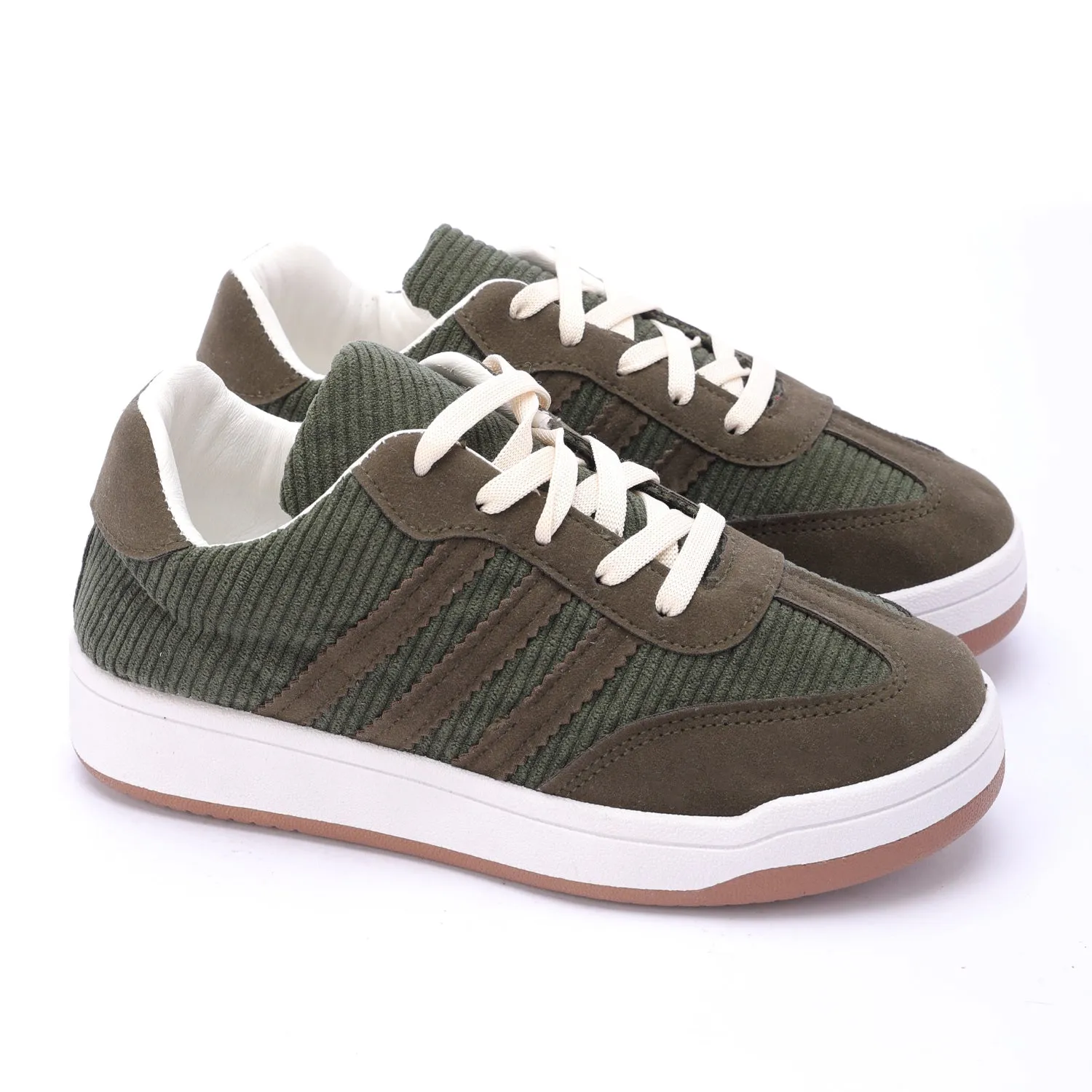 Corduroy Retro Sneakers-Green