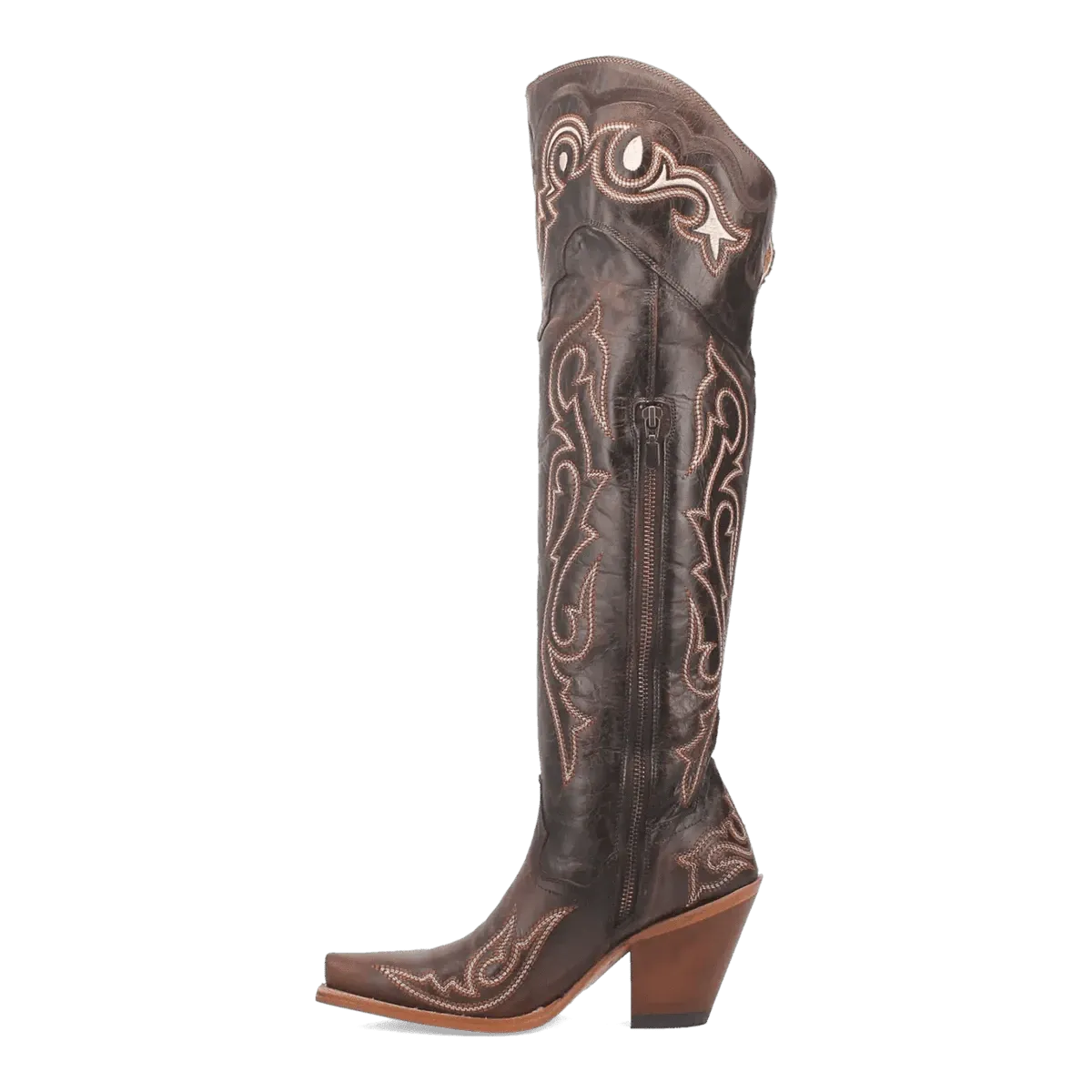 Dan Post Women's Kommotion Snip Toe Leather Tall Boots - Chocolate DP4342