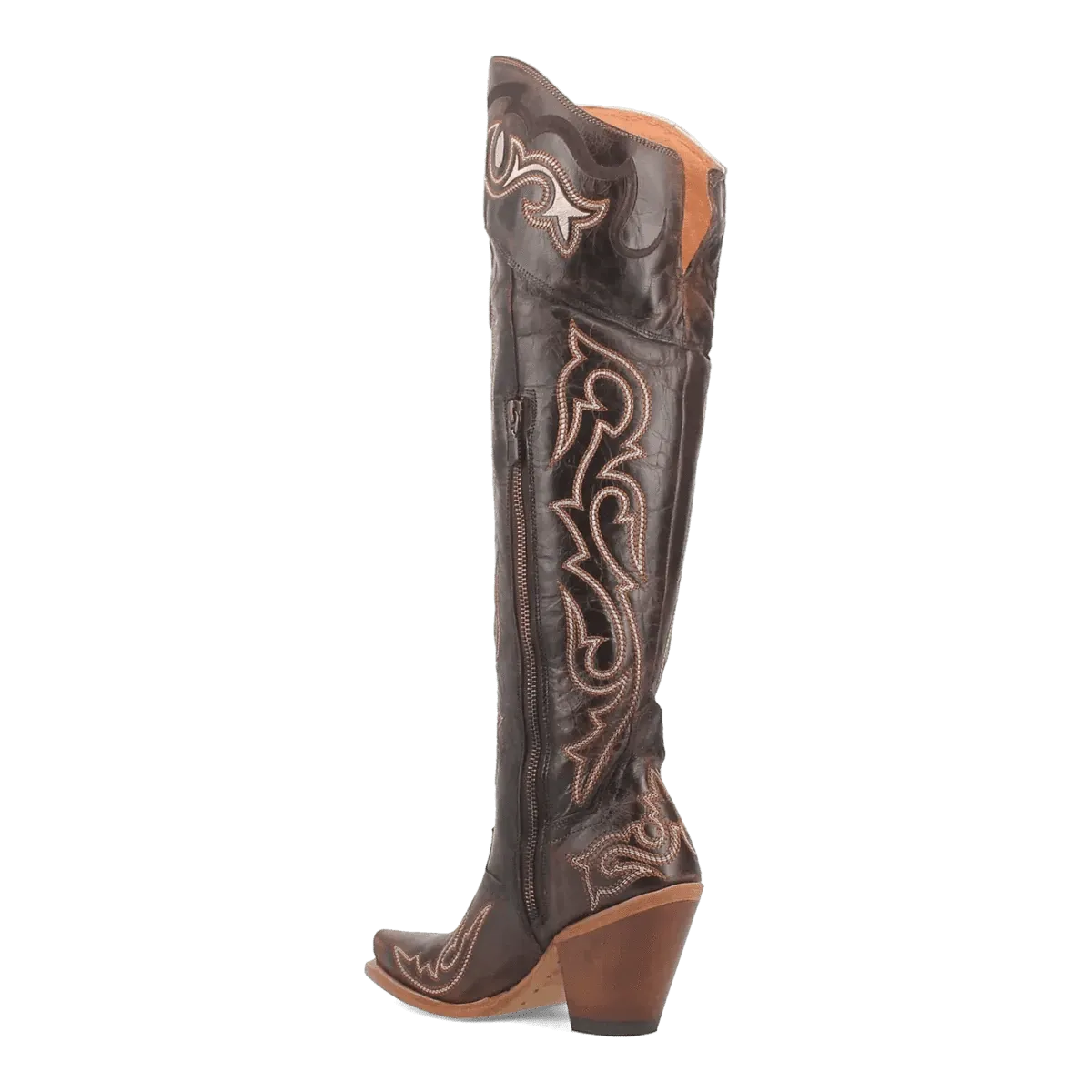 Dan Post Women's Kommotion Snip Toe Leather Tall Boots - Chocolate DP4342
