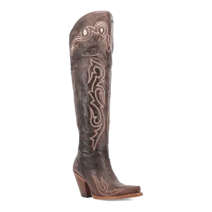 Dan Post Women's Kommotion Snip Toe Leather Tall Boots - Chocolate DP4342