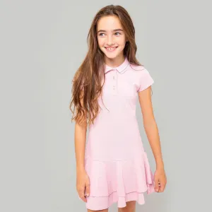 Girls Pink Polo Dress