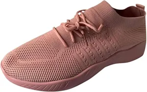 Ladmiple Womens Tennis Shoes Walking Casual Sneakers Knitted Mesh Lightweight Comfortable Slip Resistant Slip on Loafers