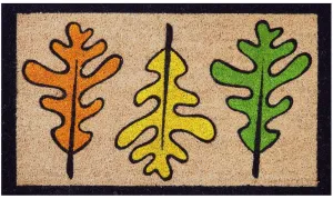 Les Trois Feuilles Coir Coco Door Mat