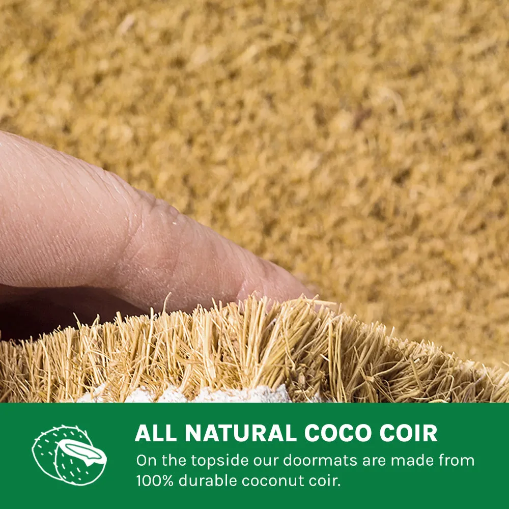 Les Trois Feuilles Coir Coco Door Mat