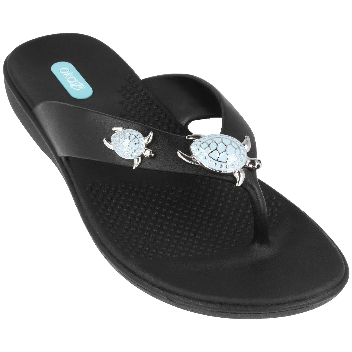 Oka-B's "Theresa" Women's Flip Flops with Cute Sea Turtles