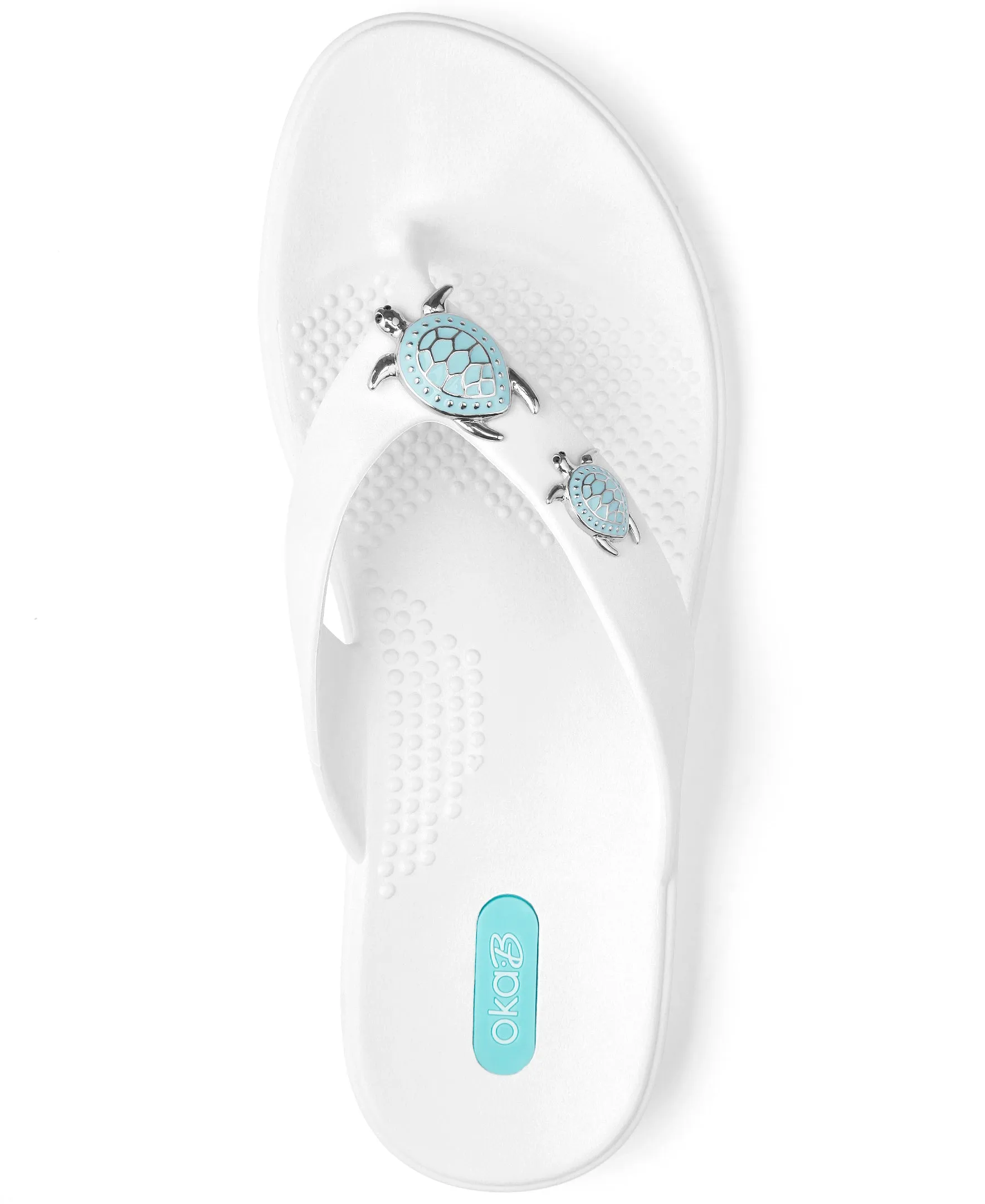 Oka-B's "Theresa" Women's Flip Flops with Cute Sea Turtles