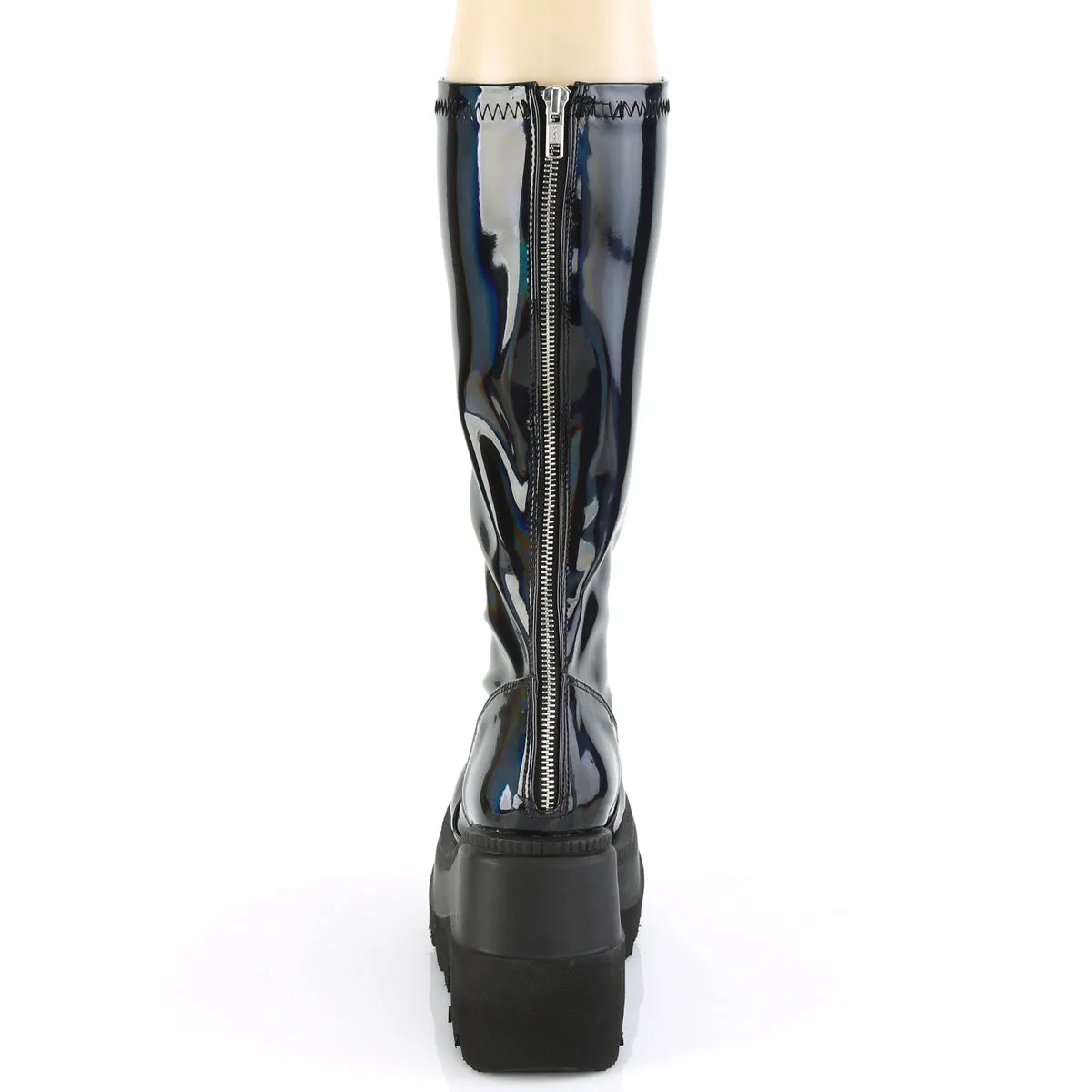 SHAKER-65 DemoniaCult Black Sexy Women's Mid-Calf & Knee High Boots (Alternative Footwear)