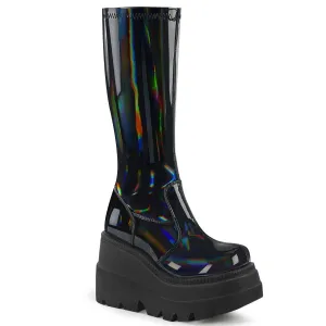 SHAKER-65 DemoniaCult Black Sexy Women's Mid-Calf & Knee High Boots (Alternative Footwear)