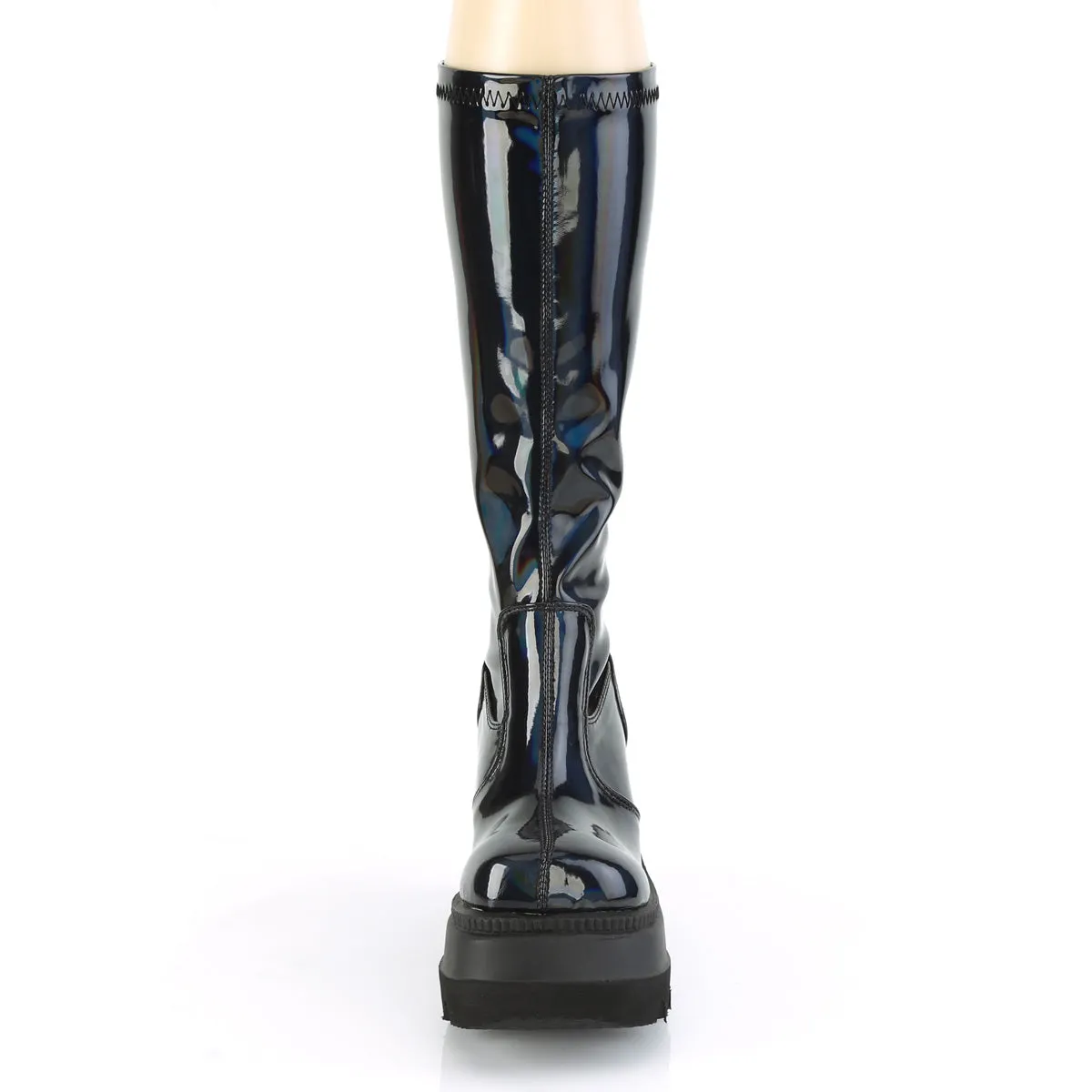 SHAKER-65 DemoniaCult Black Sexy Women's Mid-Calf & Knee High Boots (Alternative Footwear)