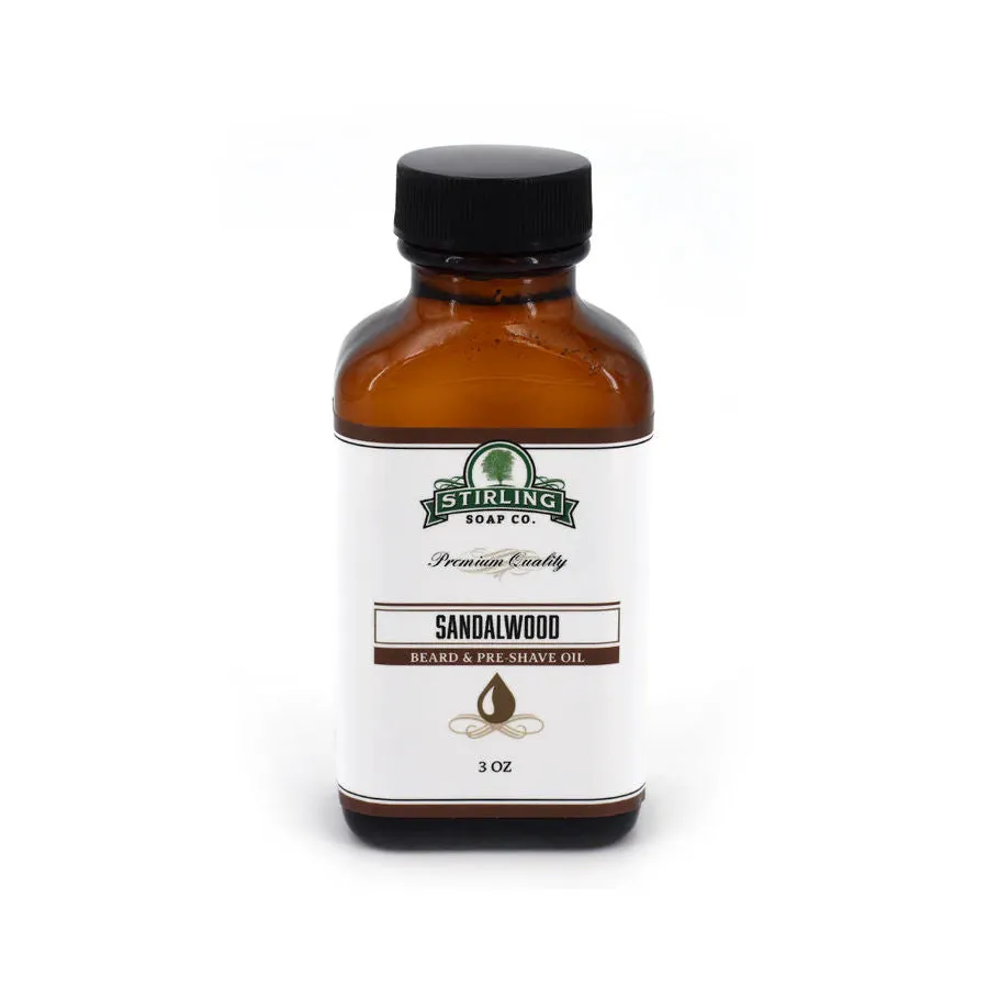 Stirling Soap Co (Sandalwood) Beard & Pre-Shave Oil 88ml