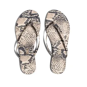 Tkees LILY Nudes flip-flops from vegan brazilian leather in Sand Snake