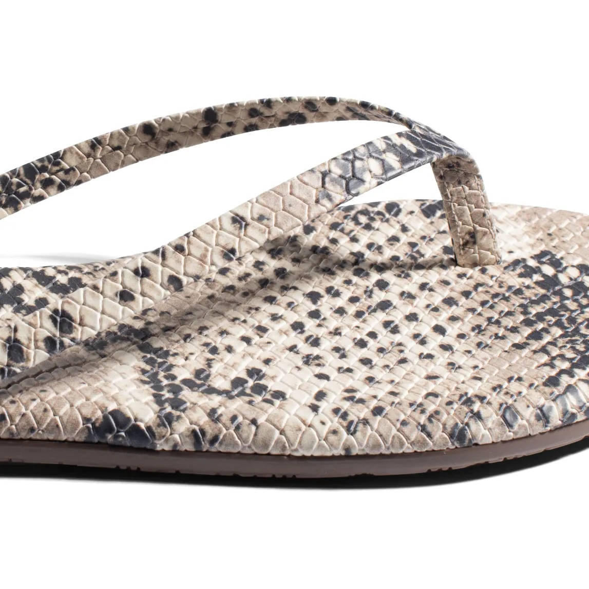 Tkees LILY Nudes flip-flops from vegan brazilian leather in Sand Snake