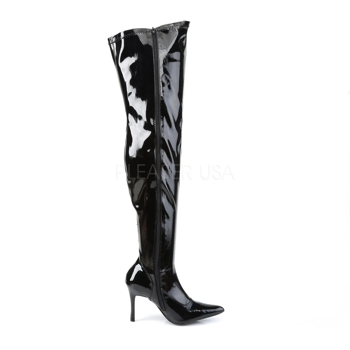 Wide Width Plus Size Thigh High Boots 3.75-inch Heel LUST3000X