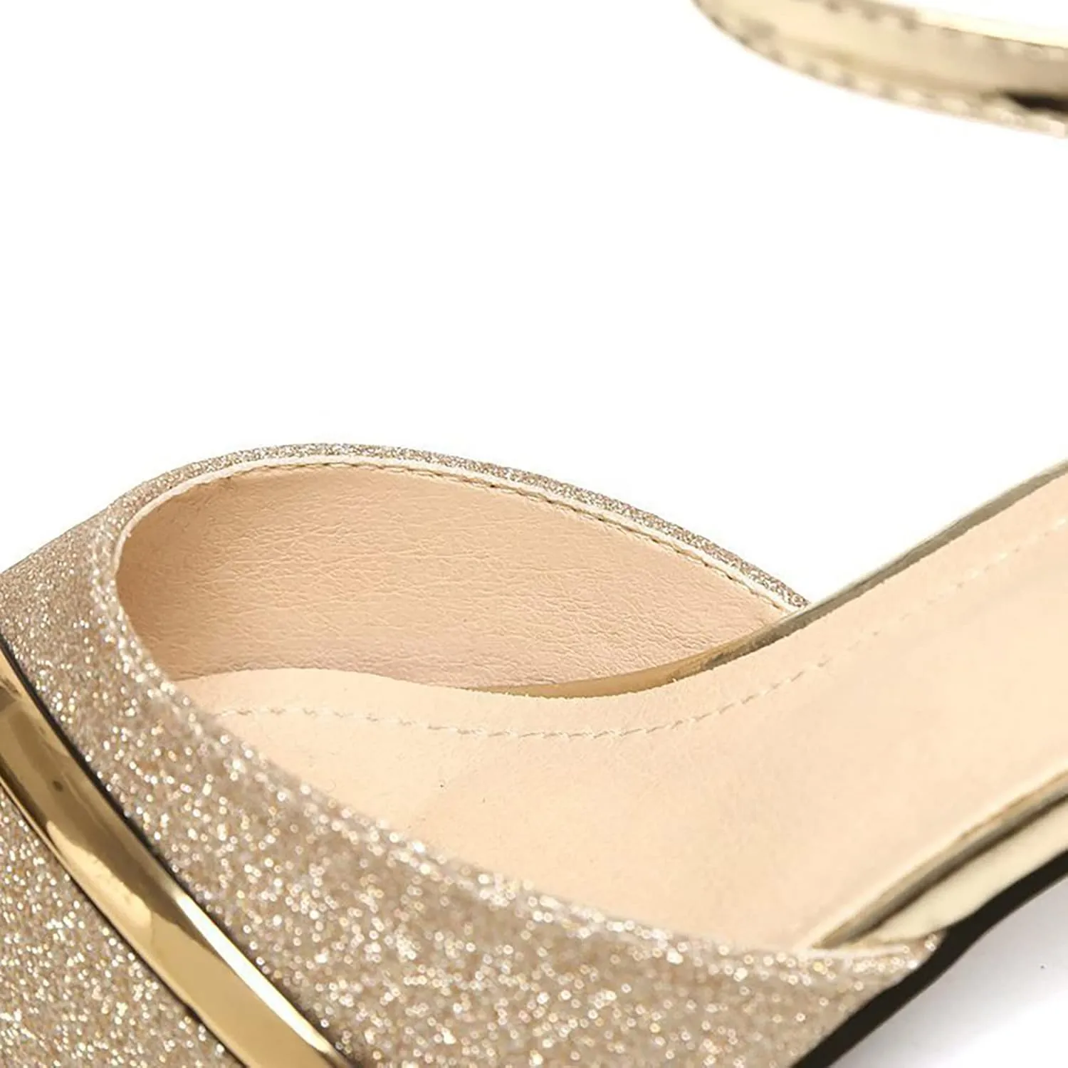 Womens Chunky Heel Sandals Open Toe Ankle Strap Strappy Heels Comfortable Wedding Party Shoes