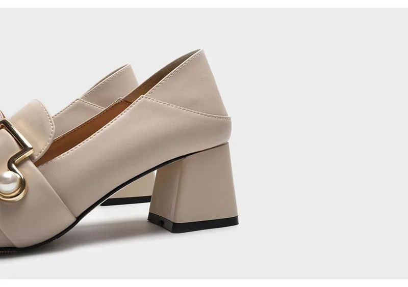 xiangtuibao Fashion Office Lady Shoes Women High Heels Brand Women Pumps Elegant Woman Heeled Shoes Ladies Square Heel 6cm A4290